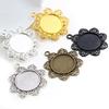 5pcs 25mm Inner Size Pendant Cabochons Blank Base Setting Bezel Tray Alloy DIY Jewelry Making Accessories for Necklace Keychains