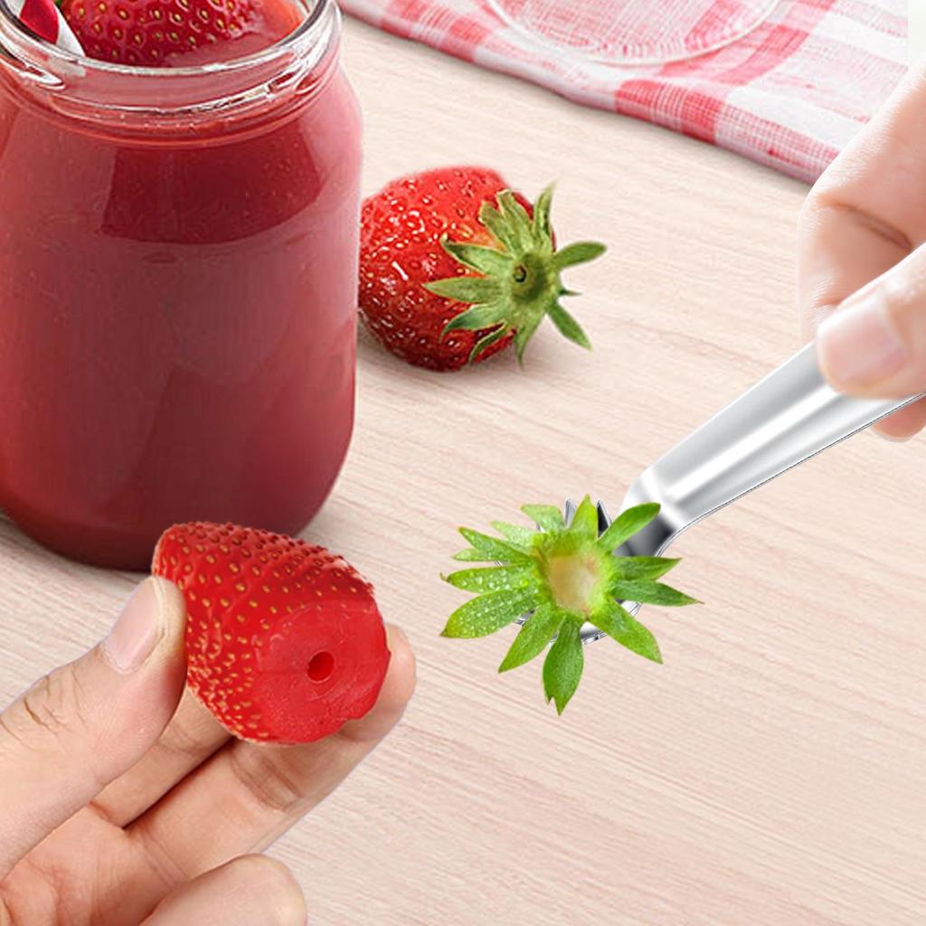 Tomato Strawberry Seed Remover Fruit Coring ToolStainless Steel Kitchen Gadgets Top Stem Remover Portable Easy Handling
