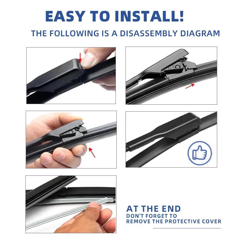 LHD Front Rear Wiper Blades For MG ZS EV ZX ZST VS 2017 - 2024 Windscreen Windshield 24"14"10" Accessories 2018 2021 2022 2023