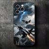 Aircraft Helicopter Formation Soft Phone Case for iPhone 16 16E 17 Air 15 Pro Max 14 Plus 13 Mini 11 12 7 Black Cover Back Shell