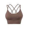 European & American Plus Size Criss-Cross Back Sports Bra - Wire-Free, Shockproof Yoga & Running Bra for Women
