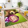 Russian animation Masha and the Bear Fairy Tale Cartoon Carpet Soft Home Living Room Bedroom Door Mat Outdoor Picnic Ground Mat rug T5