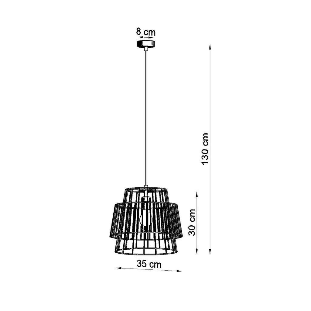 Gate hanging lamp black
