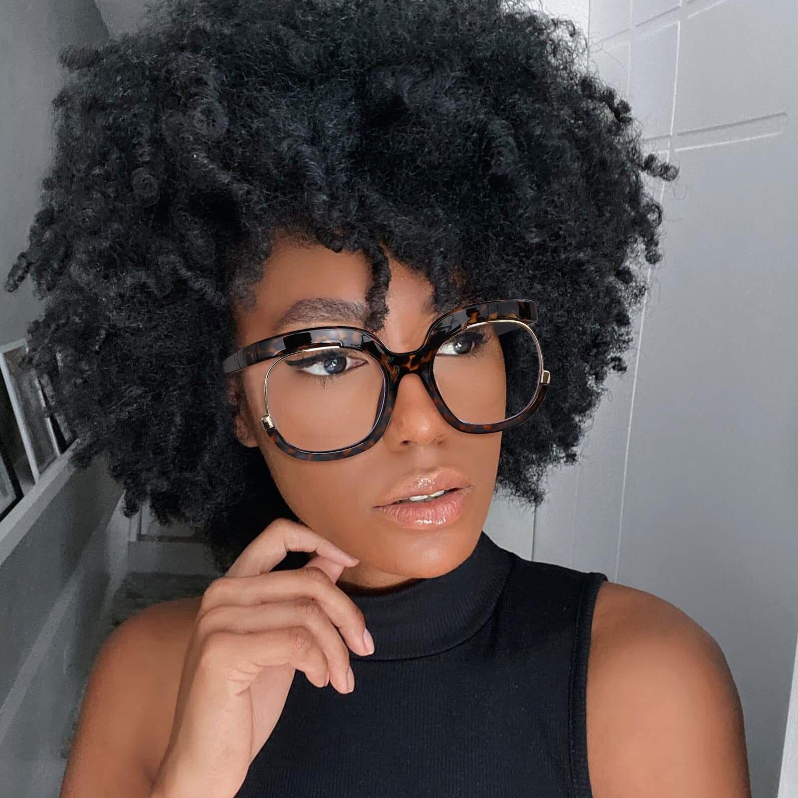 

Простые модные стильные полуободковые очки с защитой от синего света, металлическая оправа для очков, женские большие квадратные очки, компьютерные очки