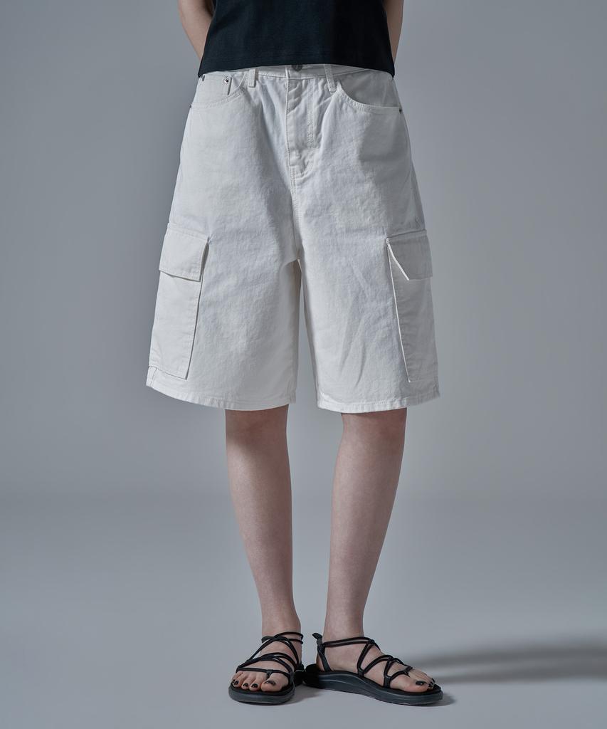 War For Woman W1138 Cargo Shorts_White