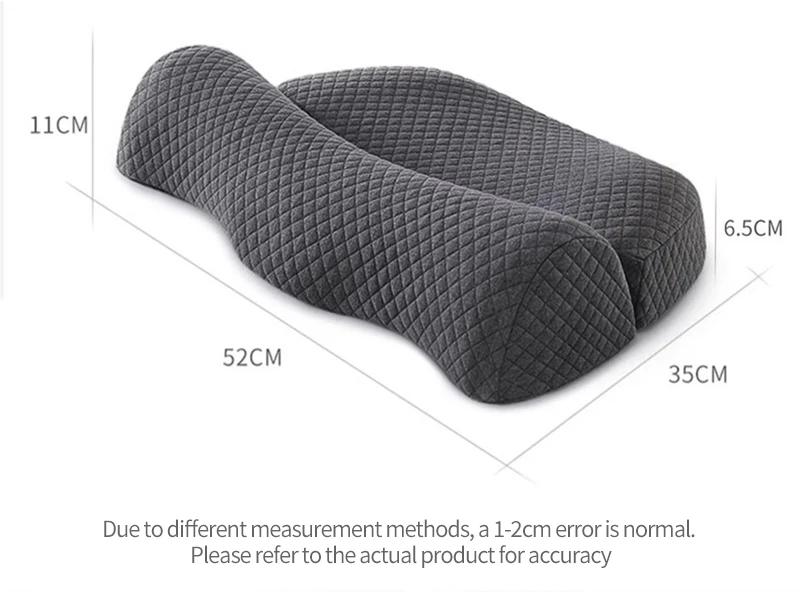 

Подушка для шеи, контурная подушка из пены с эффектом памяти, подушки для сна на боку, эргономичная ортопедическая подушка для сна 51x33x10cm серый