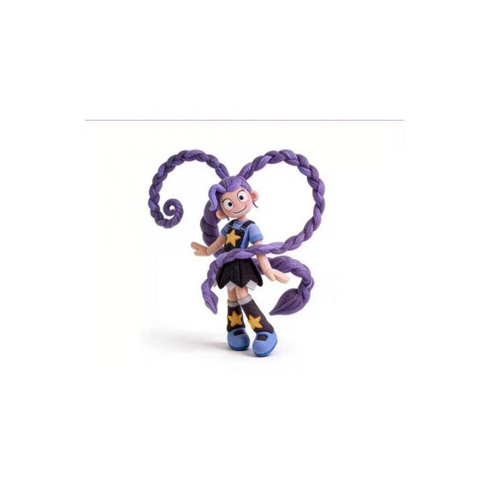 (30cm) Yellow Haired Monster Clown Doll Braided Lily Doll Horror Game