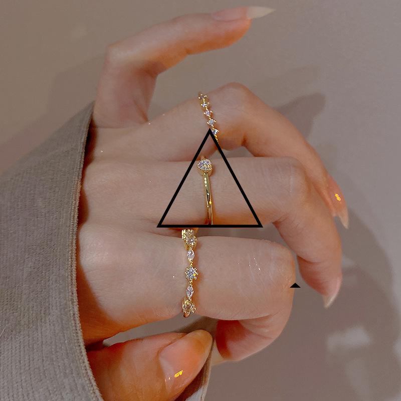 

Trendy Elegant And Heart Shaped Ring Set For Women Crafted From Copper With Adjustable Fit For 2024 Summer J4886 Single