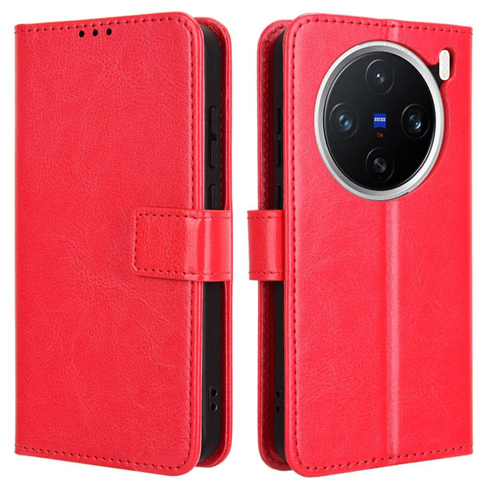 Do etui Vivo X200 5G Crazy Horse Texture PU Leather Phone Wallet Cover