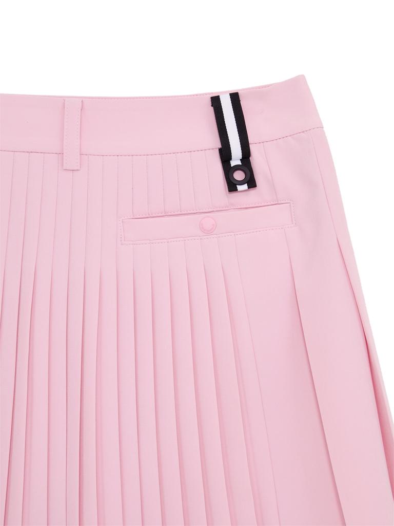 WIDEANGLE Co Mid-Length Fine Pleated Culottes L_Pink