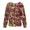 Women's Casual Fashion Long-Sleeve Single-Breasted Christmas Print Jacket