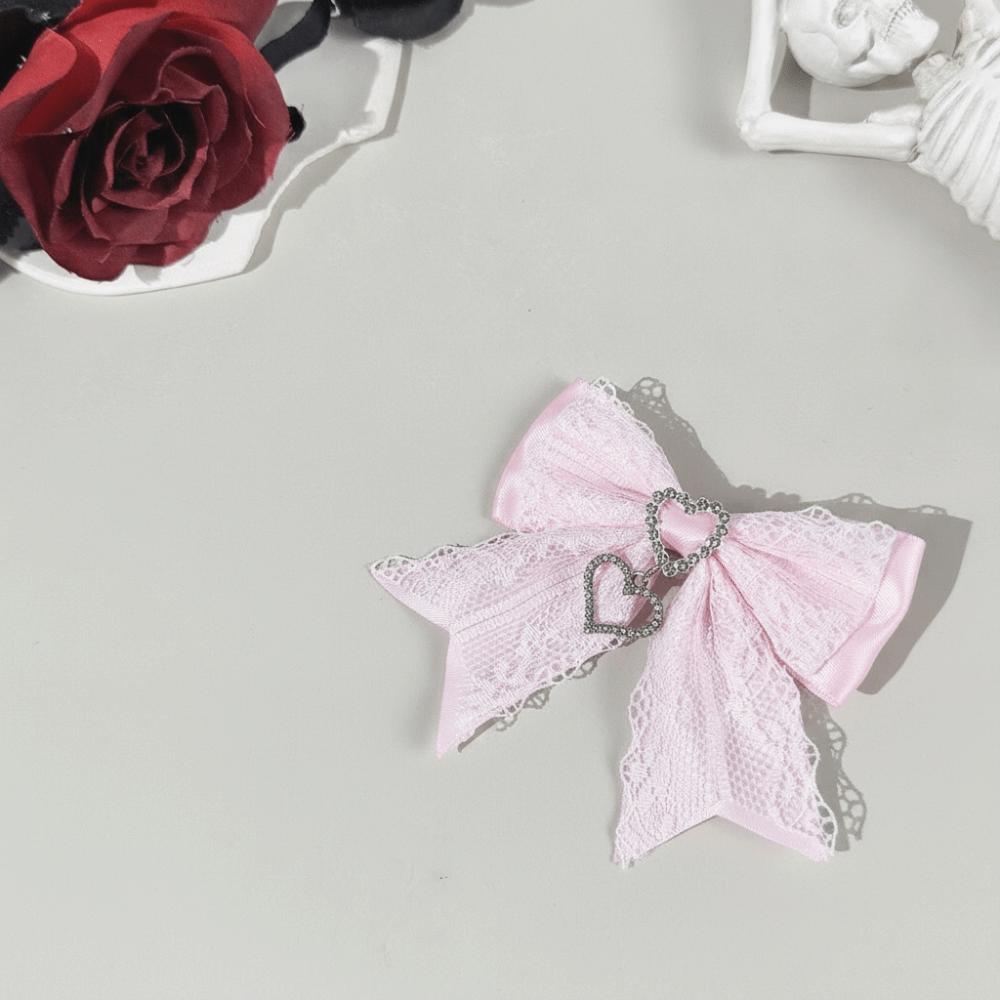 Sweet Hairpin Versatile Women's Barrettes Fashion Lace Bow Hair Clip  Hair Accessories
