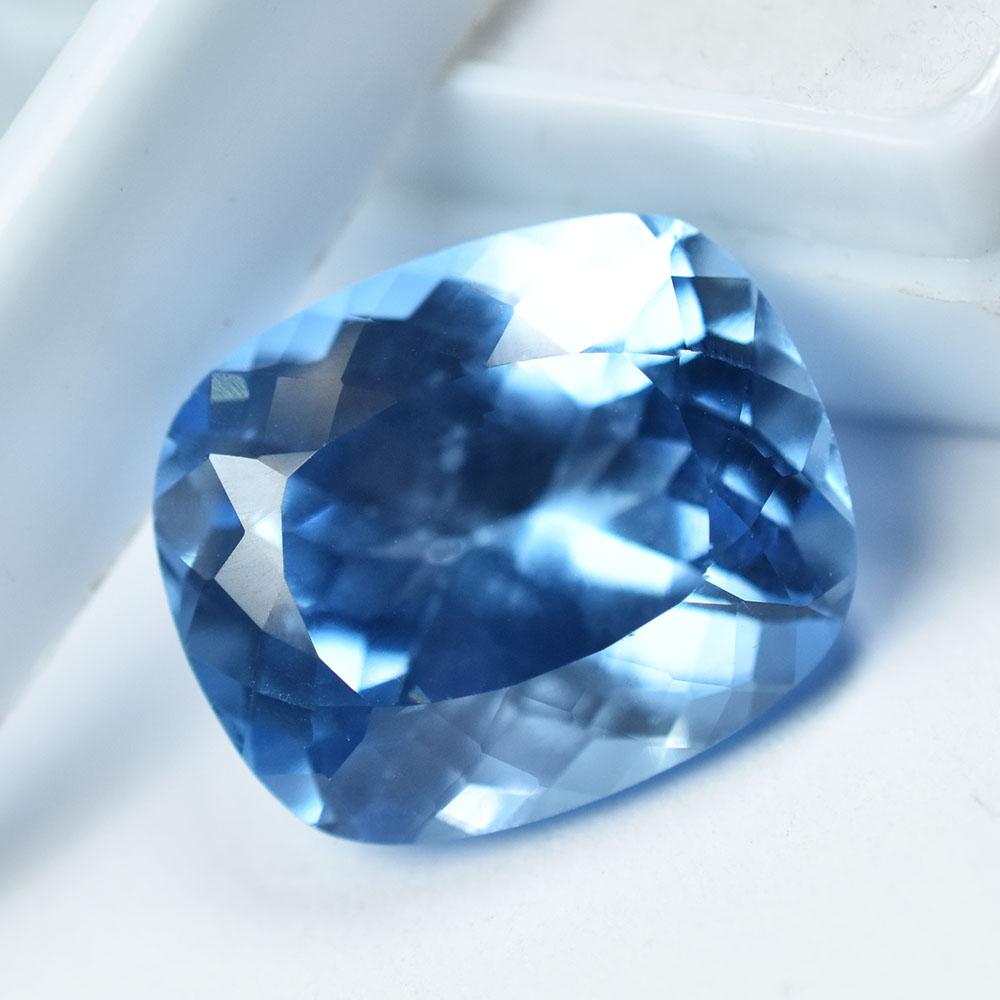 Natural Blue Sapphire Loose Gemstone Cushion Cut Lite 13 Ct September Birthstone for Gem Collections