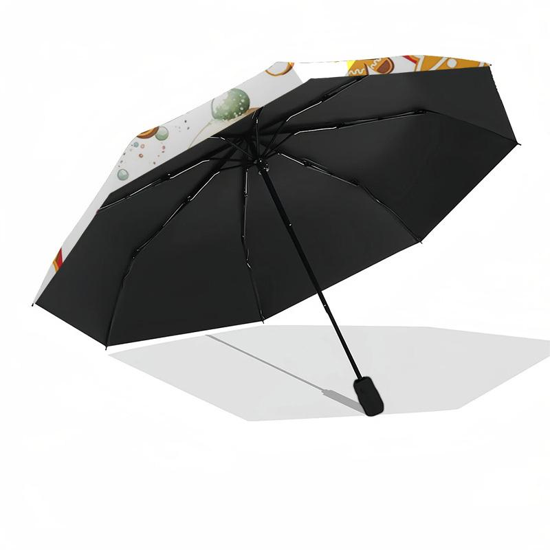 1pc Winter Wonderland Snowman UmbrellaAuto-Open Close, Portable 3-Fold Design, 8-Bone Iron Frame, Outdoor, Festive Gift for Fans, Travelers, Daily Use