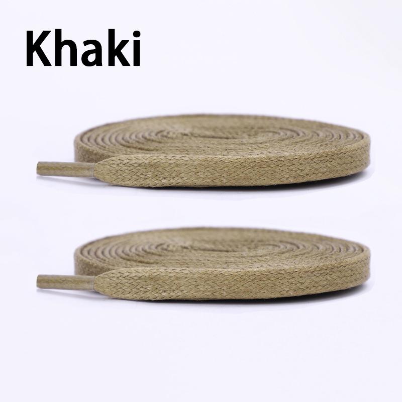 0.6cm Wide Cotton Waxed Shoelaces Flat Shoe Laces Sneakers Boots Waterproof Leather Shoelace 80/100/120/140/160cm 2Pcs/6Pcs