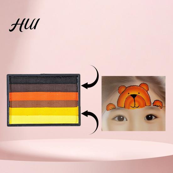 Regenbogen Gesichtsfarbe 50G für Körperbemalung, Hochpigmentiertes Make-up Kinder Halloween Party Cosplay, Abwaschbar Erwachsene Langanhaltend