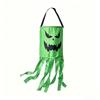 Large Opening Halloween Candy Bag Adjustable Strap Lightweight Construction Ghost Candy Bag Folding Design Reusable Material