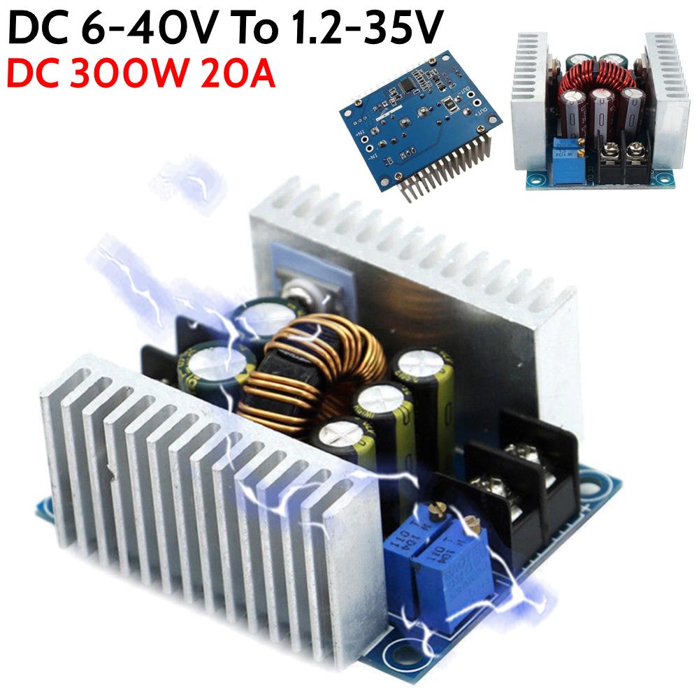 DC 300W 20A CC CV Voltage Buck Module Constant Current Adjustable Current Source Module DC 6-40V To 1.2-35V Step Down Module