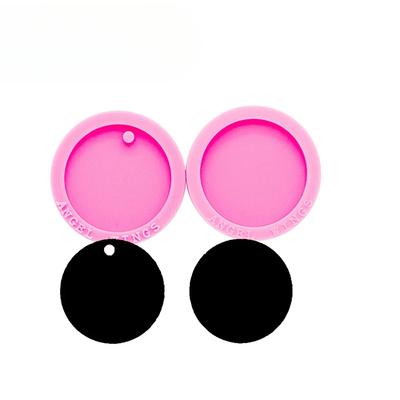 Bright 1.5inch Circle Resin Craft for Phone Grips Round Silicone Keychain Molds DIY Resin Epoxy Jewellery Making