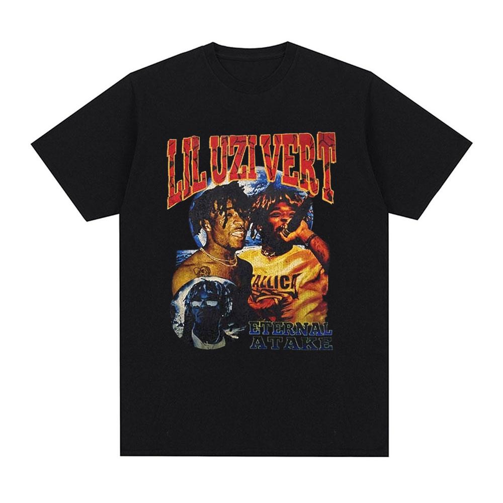 Rapper Lil Uzi Vert T-shirt Music Album Eternal Atake Graphic T Shirt Men s Hip Hop Vintage Short Sleeve Oversized T-shirts Tops S разноцветный