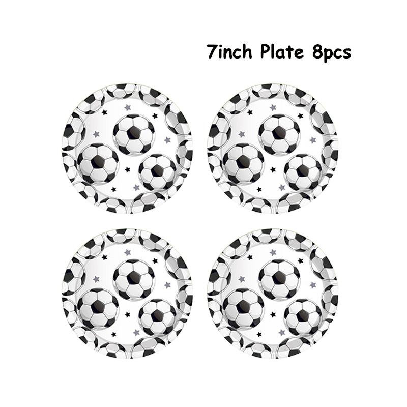 Football Theme Party Disposable Tableware Paper Plates Balloons Flags Birthday Decorate Foil Globos Soccer Sports Party Supplies