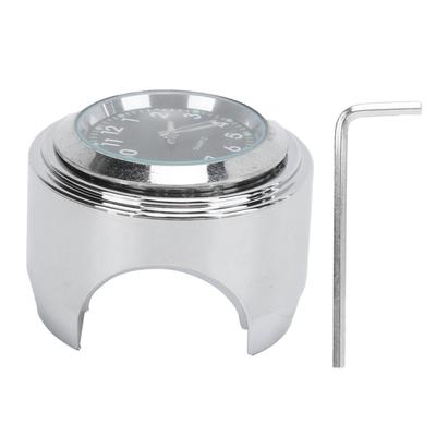 Orologio da moto con supporto rotondo in alluminio impermeabile luminoso universale per 78 pollici?1in
