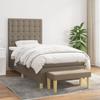 3137457 vidaXL Divan-lit Tapissier Avec Matelas Taupe 100x200 Cm Tissu