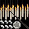 Floating Candles with Wand Flickering Warm Light Flameless Floating LED Candle Battery Operated Candle Set for Party