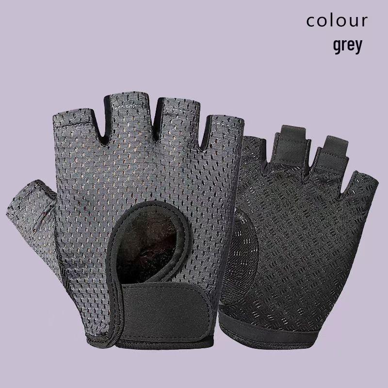 Men's & Women's Anti-Slip Fingerless Fitness Gloves - Wrist Support, Lightweight Summer Design for Cycling and Training