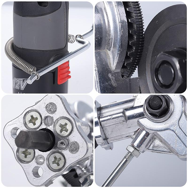 Electric Drill Plate Cutter Double Headed Metal Sheet Cutter Sharp Precise Cutting Plate Punch Electric Drill Plate Cutter for Copper