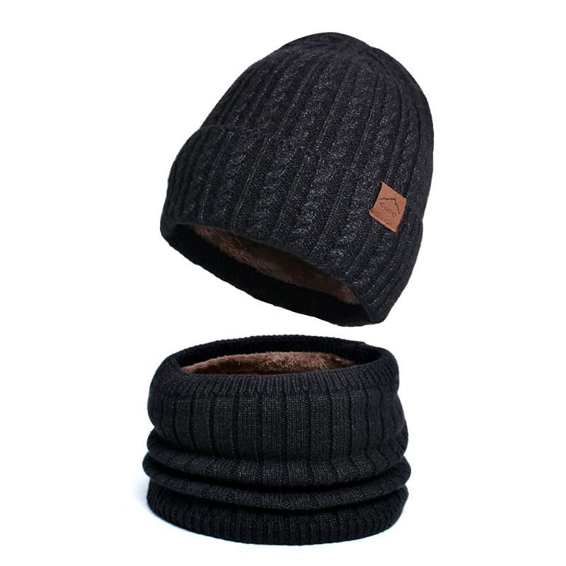 Winter Knit Hat Scarf Gloves Bundle With Lining Breathable Windproof For Casual Outdoor Use