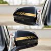 4 Pc Car Rearview Mirror Stripe Sticker Reflector Mirror Reversing Mirror Waistline Decoration Modified Waterproof