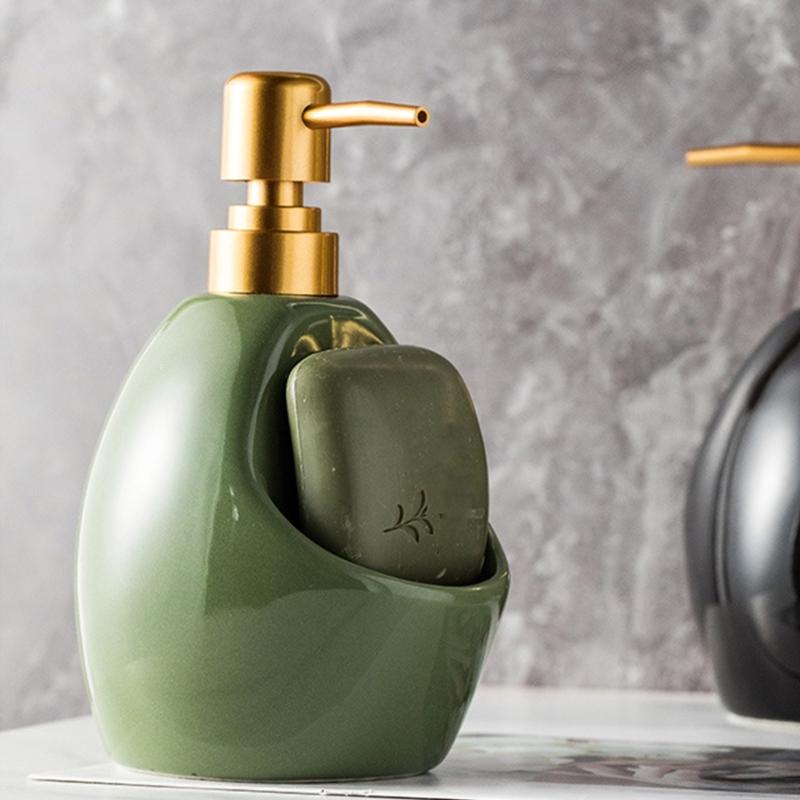 Piccolo Dispenser di Sapone Liquido, Contenitore Liquido in Ceramica Portatile per Viaggi, Igiene, Attività all'Aperto