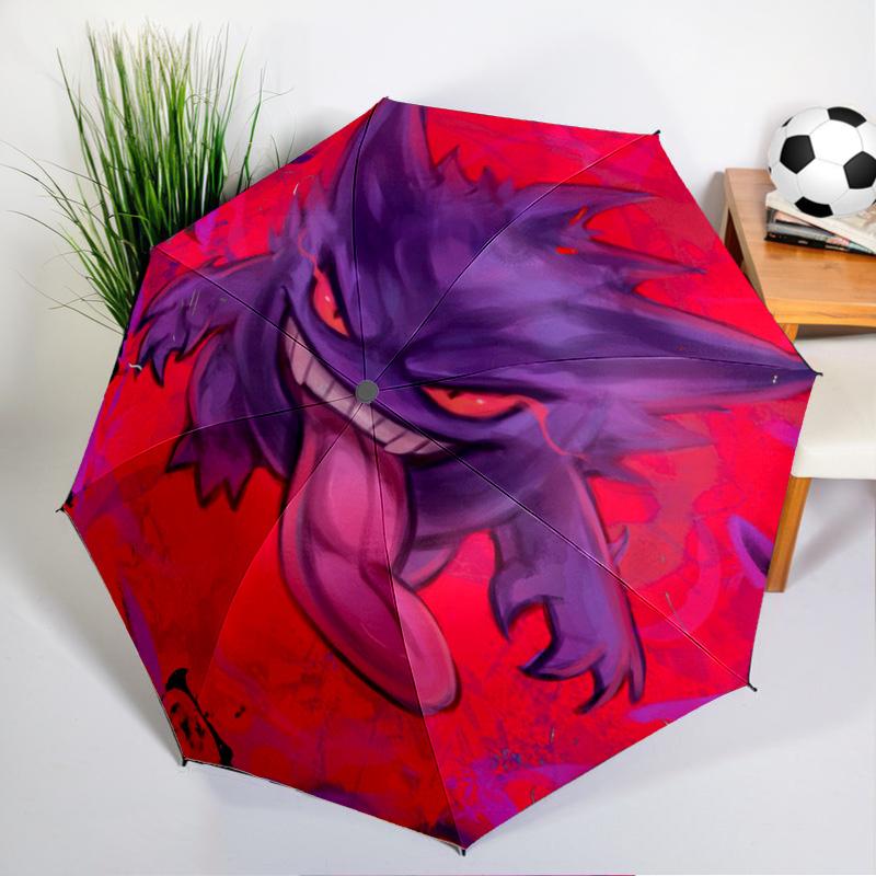 Ghost Haunting Glow Umbrella Folding umbrella, automatic umbrella 8-Frame for Travel, camping Use Gift for Halloween Christmas
