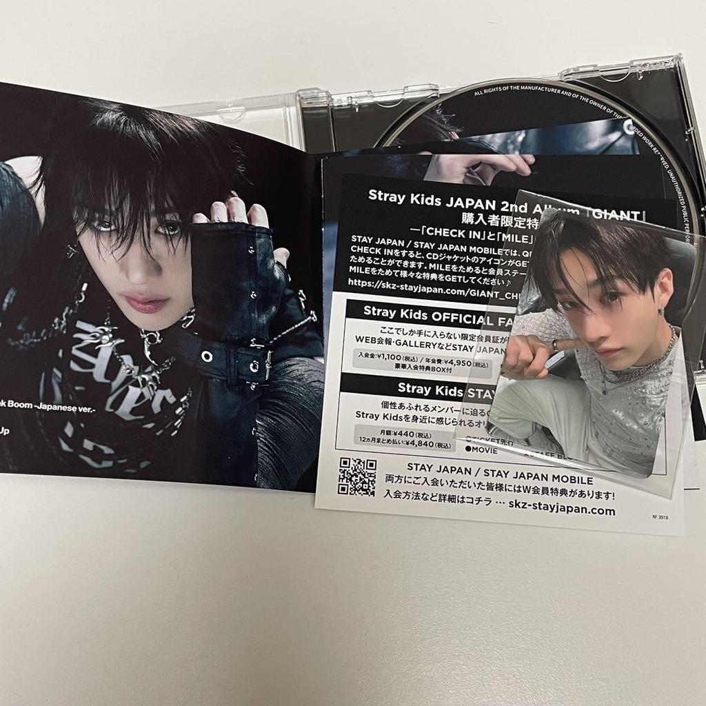 [USED] Stray Kids Bang Chan GIANT FC CD Trading Cards No Missing Cards