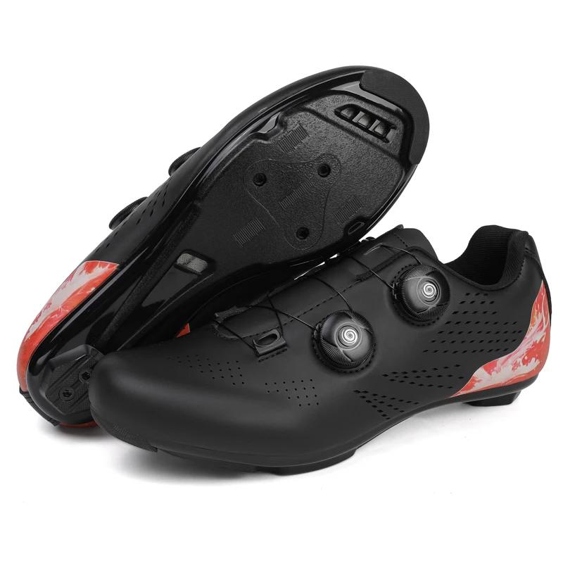 Professioanal Men Road Cycling Sneakers Bike Shoes SPD MTB Sole Flat Racing Speed Trail Mountain Bicycle Footwear Pedal Sports