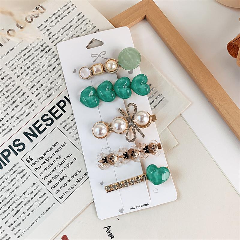 Sada korejských sponek do vlasů pro ženy Akrylová perlová sponka do vlasů Trendy sponka do vlasů Šperky Dámská tyčinka do vlasů Dárky Vlasové doplňky