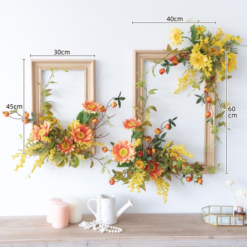 Floral Art Photo Frame Set for Wall and Window Decoration