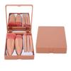 5pcs Makeup Brush Set Eyeshadow Loose Setting Powder Portable Complete Mirror Cosmetic Brushes Kit