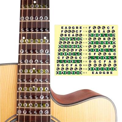 Musikalische Gitarrennoten-Aufkleber, Gitarren-Akkord-Aufkleber, Griffbrett-Aufkleber, Gitarren-Skalen-Aufkleber