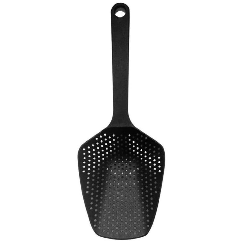 

Food Drain Colander Plastic Skimmer Strainer Spoon Food Drain Shovel with Handle Durable Suitable for Kitchen Food Drain чёрный