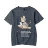 Cat Know Stuff Off Graphic T Shirts Funny Cat Tshirts Short Sleeve Oversize T-shirt Fashion Harajuku T-shirts Men Brand T-shirt