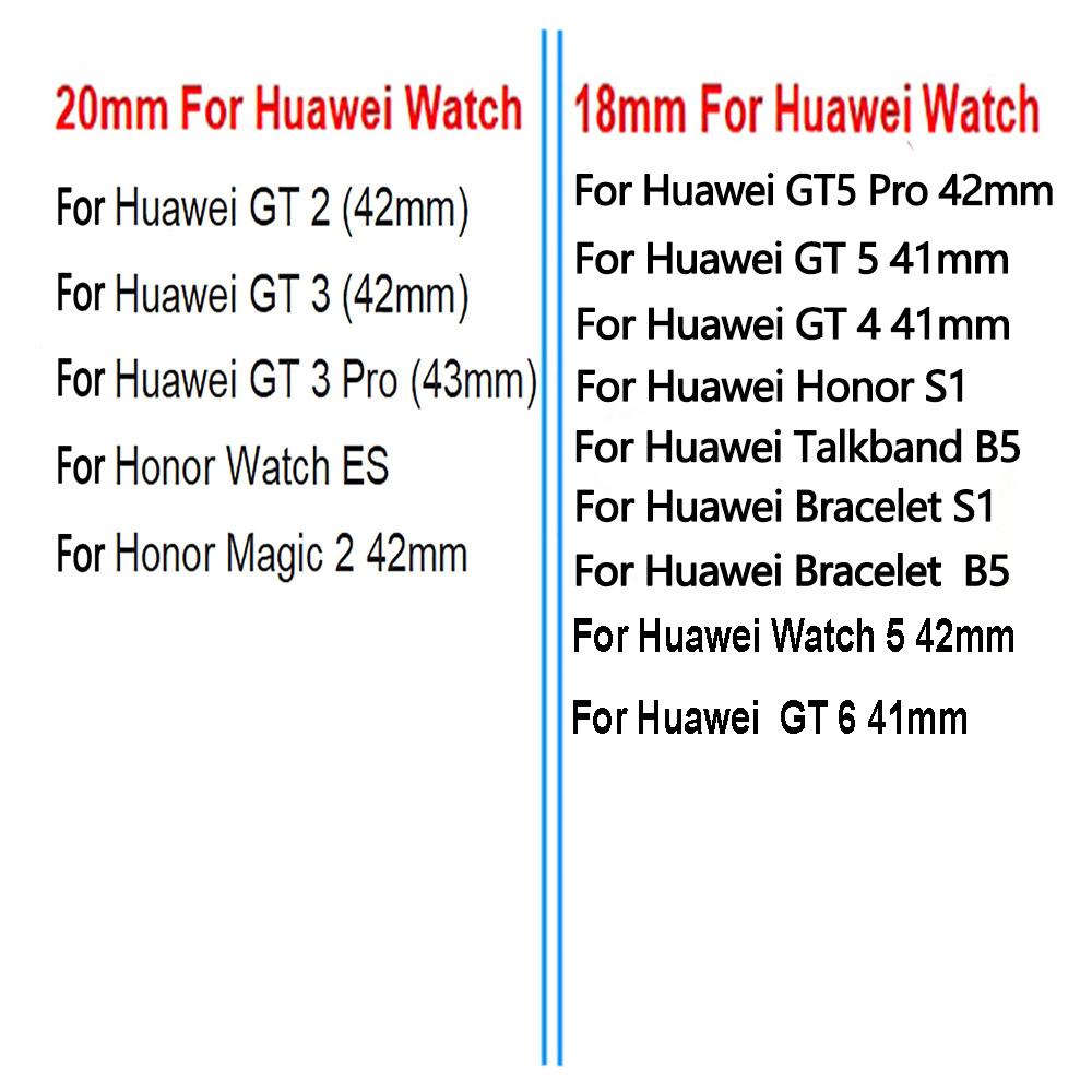 Für Huawei Watch GT 6/GT 5/4 41mm Armband 18mm 20mm PU-Leder Uhrenarmband Für Huawei Watch GT 2 42mm GT 3 Pro 43mm Uhrenarmband