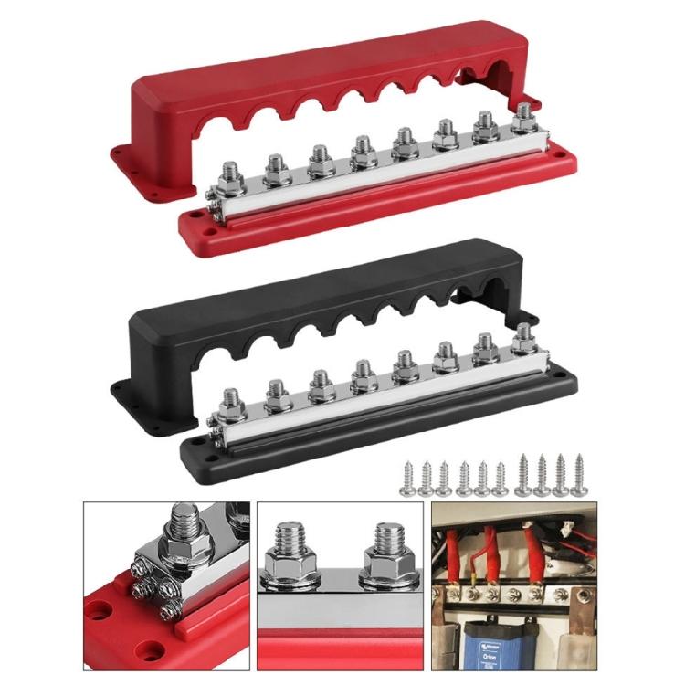 48V 600A 3/8'' Bus Bar Terminals Battery Power Distribution Block With Cover
