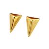 European Geometric Gold-Plated Titanium Steel Earrings for Women - Chic Metallic Ear Ornaments