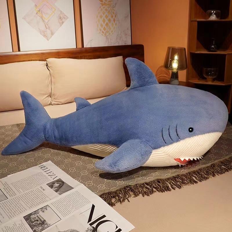 Shark Doll Boy Plush Toy Doll Long Throw Pillow Girl Sleeping Bed Sleeping Doll Cute Large