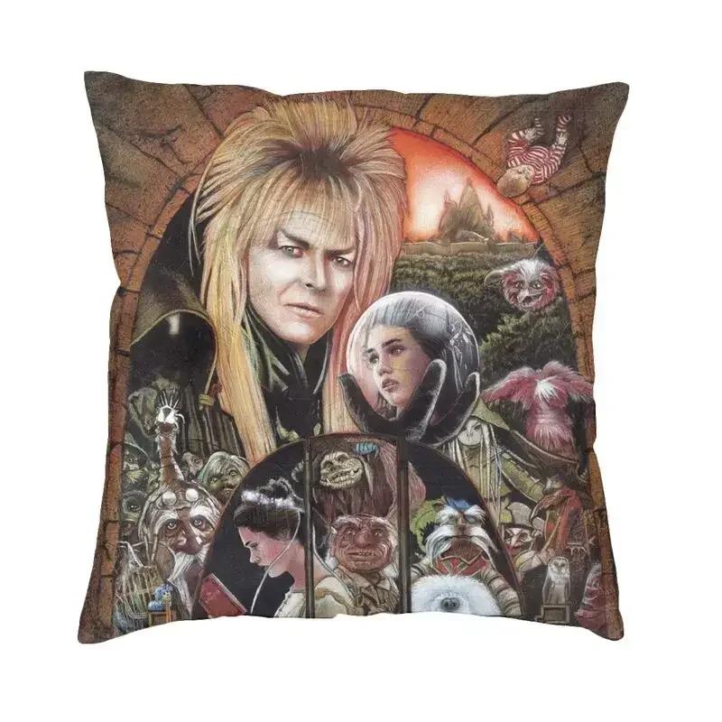 Fantasy Film Labyrinth Cushion Covers Jareth The Goblin King Pillow Case for Car Pillowcase Living Room Decoration,(3) 30x30cm