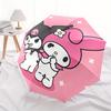 Kuromi, My Melody Automatic Opening and Closing Parasol Compact Travel Umbrella with 8 Ribs for Women and Men Ideal Birthday/Christmas Gift,