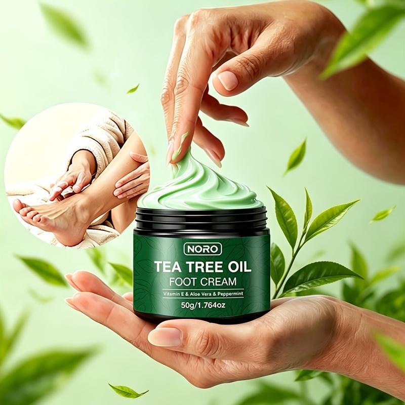 3Pcs Tea Tree Oil Foot Cream Moisturizing Dry Cracked Heel Repair Nourishing Foot Care Balm Vitamin E Aloe Vera Set