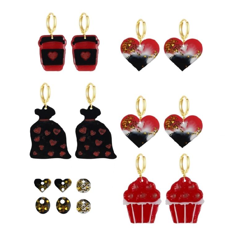 Versatile Silicone Mold Valentine’s Day Earrings Mould Handmade Jewellery Molds